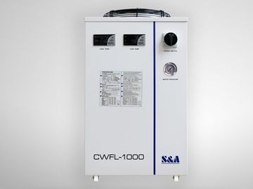 آلة تبريد المياه المزدوجة الحرارة مع تبريد 4200 واط لألياف الليزر الليزرية