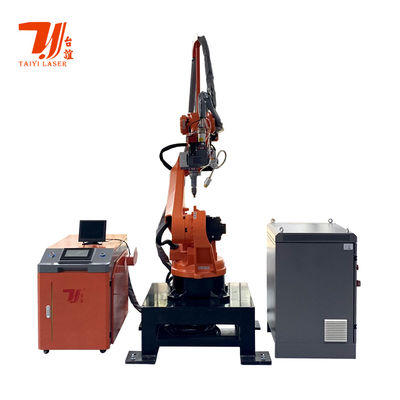آلة لحام ليزر الألياف 1500W مع CCD للاتصال المعدني الدقيق وذراع الروبوت 6 محور