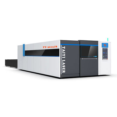 آلة قطع ليزر فائبر عالية السرعة مع طاولة تبادل و مغلقة و