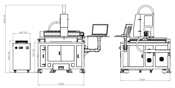 600*600mm آلة قطع ليزر الألياف الدقيقة ذات الحجم الصغير 1500W 2KW 3000W