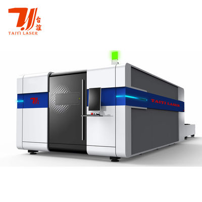 آلة قطع ليزر فائبر عالية السرعة مع طاولة تبادل و مغلقة و