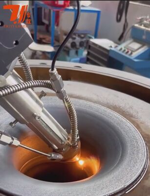 6KW عالية السرعة CNC ليزر غطاء آلة لإصلاح العمود واستبدال الصفائح الكرومية، 90٪ كفاءة مسحوق