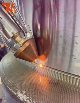 6KW عالية السرعة CNC ليزر غطاء آلة لإصلاح العمود واستبدال الصفائح الكرومية، 90٪ كفاءة مسحوق