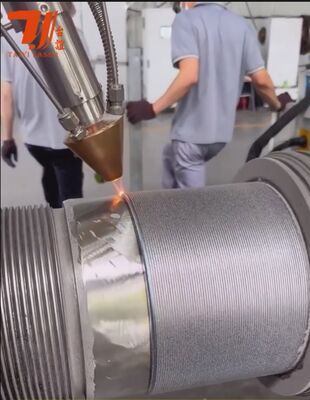 6KW عالية السرعة CNC ليزر غطاء آلة لإصلاح العمود واستبدال الصفائح الكرومية، 90٪ كفاءة مسحوق