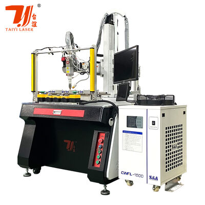 آلة لحام بالليزر بما في ذلك طول موجة الليزر 1070nm 420 KG الوزن وإمدادات الطاقة 50-60Hz مصممة لحام المعادن