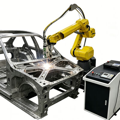 FANUC 6 محور روبوت الذراع التلقائي 3D آلة القطع بليزر الألياف لقطعة العمل ثلاثية الأبعاد من الفولاذ المقاوم للصدأ عاكس الضوء