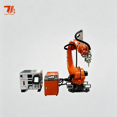 حاوية ليزر IPG عالية الطاقة 4000W مع ذراع روبوتية KUKA لحام الإنتاج الضخم عالي السرعة