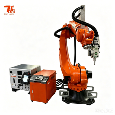 آلة لحام الليزر الروبوتية ثلاثية الأبعاد مع روبوت KUKA KR35 و 4000W ليزر IPG لأجزاء هيكل السيارات