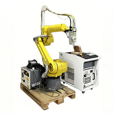 روبوت قطع ليزر FANUC للخدمات الثقيلة مع مصدر ليزر الألياف 6kW لقطع الصلب السميك والصناعية