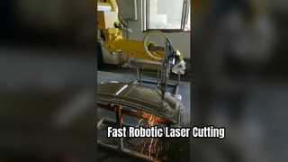 آلة القطع بالليزر الروبوتية CNC لألواح أسقف السيارات - التشذيب وثقب الثقب عالي السرعة S