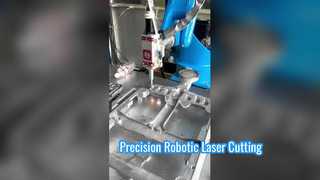 آلة القطع بالليزر الروبوتية CNC لصب الألومنيوم بالقالب - التشذيب الدقيق وإزالة الأزيز بـ 6 محاور S